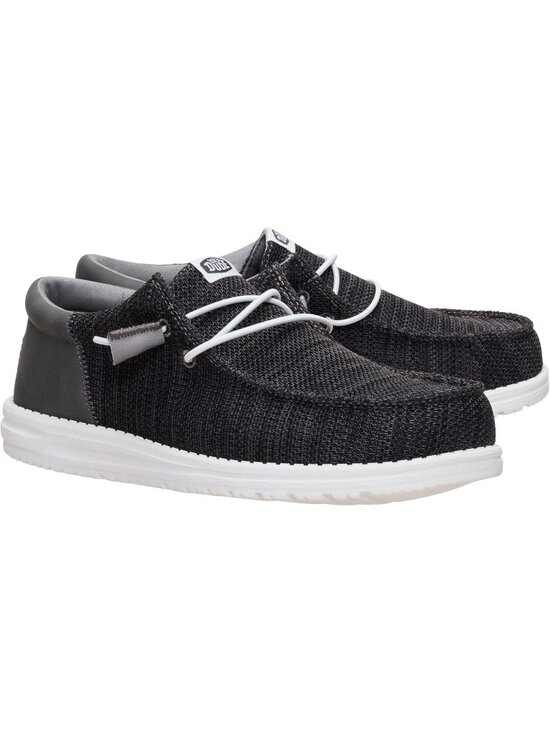 ?Men\'s Black Textile Synthetic low Top Comfortable Lightweight loafers